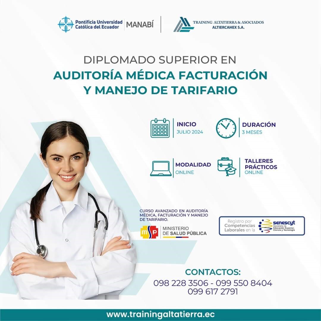 Diplomado Superior en Auditoría Médica, Facturación y Manejo de Tarifario